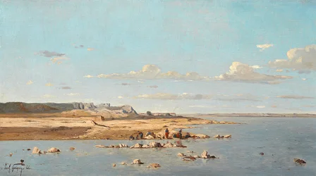 Wäscherinnen am Ufer der Durance, 1866